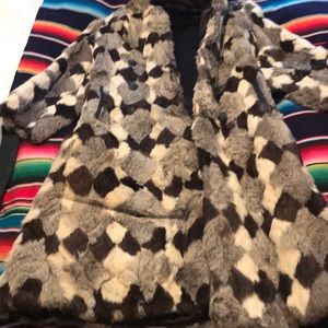Vintage rabbit fur coat